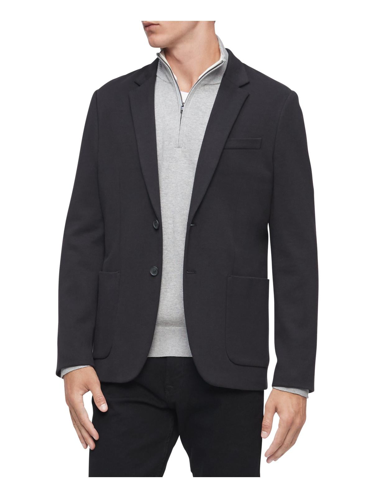 Calvin Klein Mens Cotton Blend Slim Fit Two-Button Blazer - Walmart.com