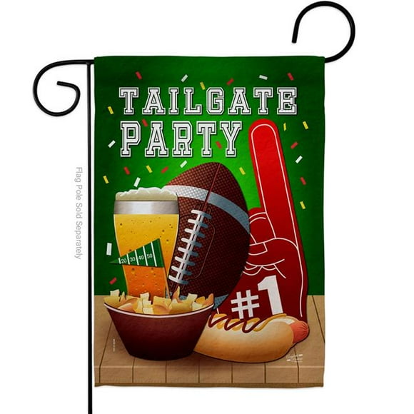 Angeleno Heritage G135491-BO Tailgate Game Sports Football 13 x 18.5 in. Double-Sided Decorative Vertical Garden Flags for House Decoration Banner Yard Gift