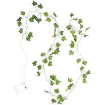 LEORX Botanical String Lights 1Pack Green Plastic Leaf Shape Led Decoration for Holiday Events