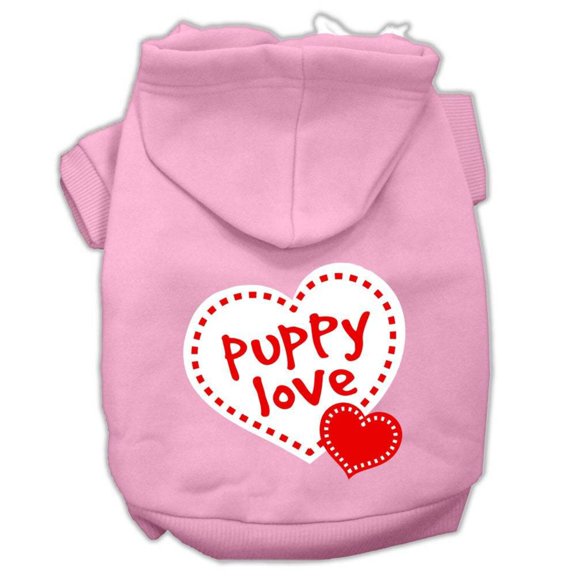 Pet Dog Cat Hoodie Screen Printed, "Puppy Love"