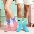 thumbnail image 2 of Funny Magnetic Holding Hands Socks for Women Men Teens Couples Best Friends - Cute Crazy Novelty Silly 3D Cartoon Socks -Valentines Anniversary Birthday Fun Gag Gifts Idea Christmas Stocking Stuffer, 2 of 9