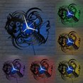 thumbnail image 2 of Howling Wolf 12 Inch Vinyl Record Wall Clock - Silent, Creative, and Unique Clock for Living Room, Entryway, or Bedroom Decor - Perfect Gift Idea(12 inchs B with LED), 2 of 7