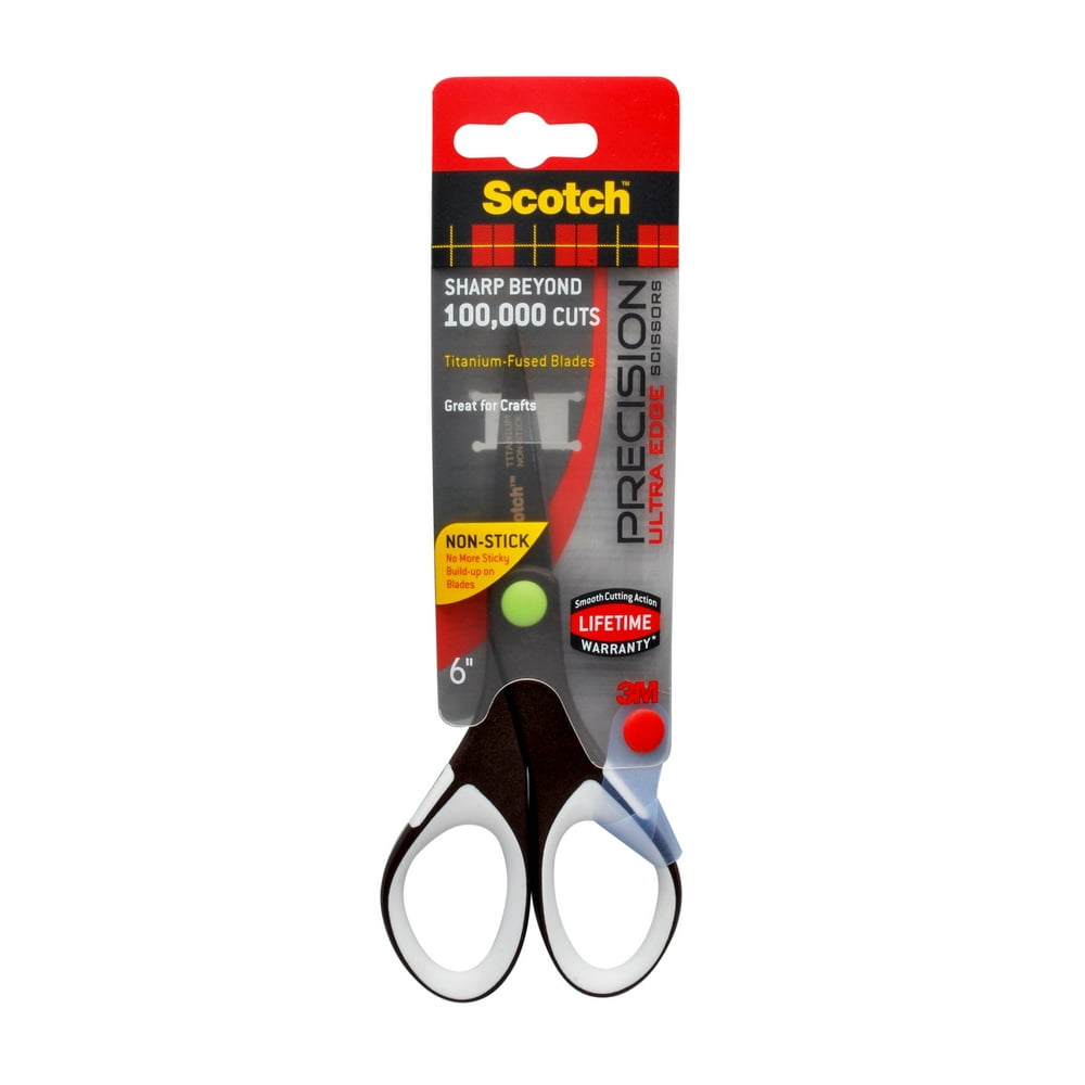 Scotch 6" Precision Ultra Edge Titanium NonStick Scissors Walmart