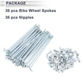 thumbnail image 4 of Unique Bargains 36pcs Universal Bicycle Spokes 12G Bike Wheel Spokes Nipple Silver Tone Carbon Steel Galvanized Silver Tone-92mm, 4 of 7