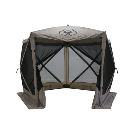 UPC: 0012642028052 | Gazelle Tents™ G5 5-Sided Portable Hub Gazebo 4-Person & Table Desert Sand GG501DS