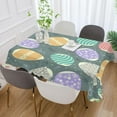 thumbnail image 5 of Easter Eggs Tablecloth Rectangle Colorful Table Cloth Large Square Table Cover for Dining Kitchen Party 60"x60" Decor Gift, 5 of 7