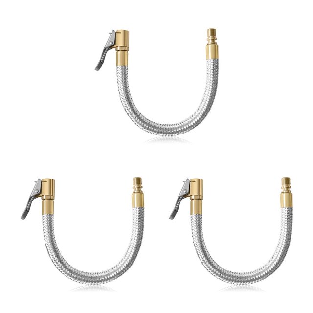 ziyahi Motorcycle Valve Stem Air Inflator Attachment Kits Extension Bicycle Wheel Adapter Cycling Repair Tools Supplies Type 2 10cm 3Set