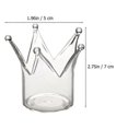 thumbnail image 3 of 1pc Creative Crown Shaped Candlestick Glass Candle Holder Home Decoration, 3 of 3