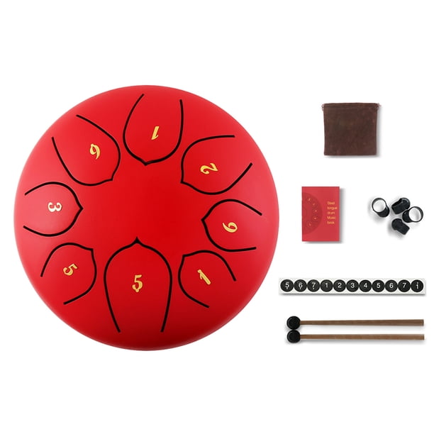 8 Tune Percusión Instrumentos musicales Mano Pan Tanque Tambor de lengüeta de acero de 6 pulgadas Tmvgtek Accesorios para instrumentos musicales