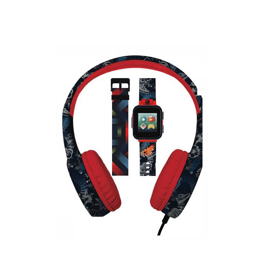 iTECH Jr Kids Smartwatch With Mini Mic & Headphones, Multi Flames