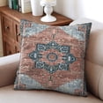 thumbnail image 4 of Boho Flower and Modern Paisley Floral Decorative Throw Pillow Covers - Vintage 20x20 Inch Set of 2 for Bohemian Homes, 4 of 7