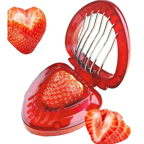 Casewin Strawberry Huller Remover and Strawberry Slicer Set,Potatoes Pineapples Carrots Tomato Corer Slicer Cherry Pitter,Fruit Picker Stalks Tools,Stainless Steel Blade Kitchen Tools