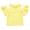 Yellow, variant on JIKNTTR Toddler Girls Casual T-Shirt Classic Baby Ruffle Off Shoulder Fly Sleeve Spring Summer Breathable Trendy Leisure Top Solid Color Cotton New Fashion Soft Tops Dailywear Clothes