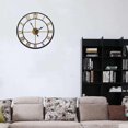 thumbnail image 2 of 3D 16''/20'' Circular Retro Roman Wrought Hollow Iron Vintage Clocks Mute Home Decor Retro Gold, 2 of 2