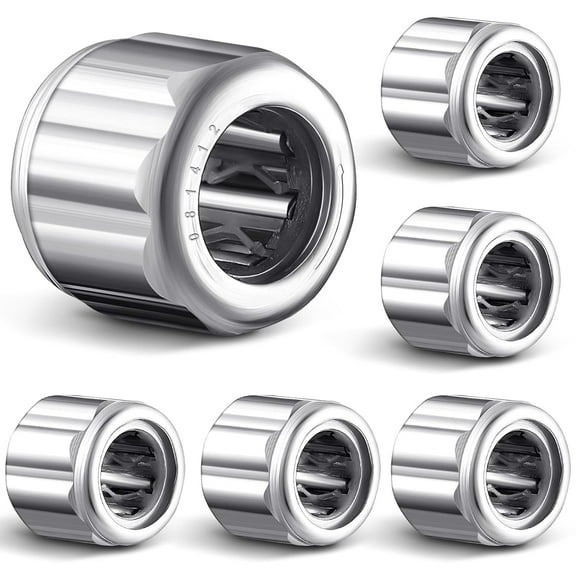 Lsupdaol 6 Pieces Needle Roller Bearings Unilateral Bearing Small Octagonal Bearings Industrial Bearings 8mm Bore 14mm OD 12mm Width with Nice Load Carrying Capacity and Stiffness Bearing