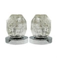 thumbnail image 3 of Bergamo Art Chrome Brass Bathroom Faucet with White Rock Crystal Handles, 3 of 6