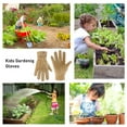 thumbnail image 2 of HANDLANDY 2Pairs Kids Genuine Leather Work Gloves, Kids Gardening Gloves for ages 8-11, Large, 2 of 7