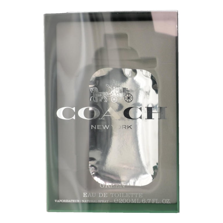 Coach Men's Green EDT Spray, 6.7 oz, Woody Aromatic Fragrance with