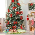 thumbnail image 4 of FMSHPON Easter Colorful Eggs Flowers Xmas Christmas Tree Skirt Stand Mat for Holiday Party Decoration Indoor Outdoor 48 inches, 4 of 6