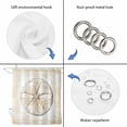 thumbnail image 4 of Xipuska Sand Dollar Coastal Shower Curtain - Water Repellent Fabric Shower Curtains Washable, Summer Beach Beige Ocean Decorative Polyester Cloth Bathroom Curtains Modern Bath Decor 66"x72", 4 of 6