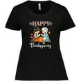 thumbnail image 3 of Inktastic Happy Thanksgiving Christian Pilgrims Holiday Women's Plus Size T-Shirt, 3 of 5