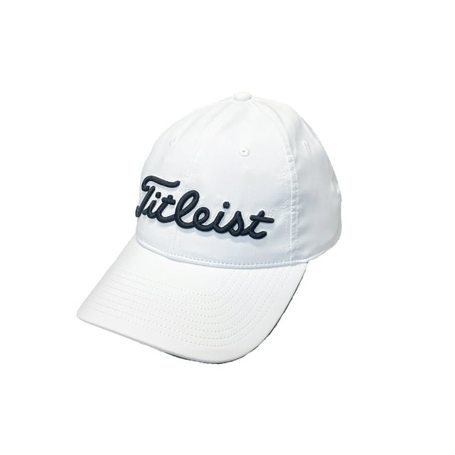 NEW Titleist Tour Performance White/Black Adjustable Golf Hat/Cap (Closeout)