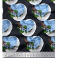 thumbnail image 1 of Soimoi Rayon Fabric Tropical Flower & Heart Print Fabric by Yard 56 Inch Wide, 1 of 3