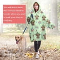 thumbnail image 4 of Green Highland Cow Flower Pattern Wearable Oversized Blanket,Wearable Blanket Hoodie for Adults,Cozy Hooded Blankets with Super Pockets,Super Warm Fuzzy Pullover for Women & Men, 4 of 6