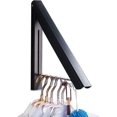 thumbnail image 1 of (1 bastidores, negro) Tendedero de ropa, bastidores de lavandería para secar ropa, colgador de ropa retráctil montado en la pared para lavadero, garaje, interior y exterior, 1 of 5