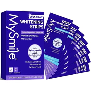 MySmile Teeth Whitening Strips, Hydroxyapatite-Infused, 14 Pack