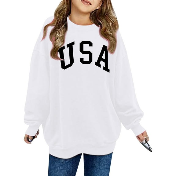 WMQPNNS Sweatshirts for Girls for Age 3-4 Years Oversized Pullover Letter Graphic Crewneck Sweatshirt Unisex Comfy and Soft Sweatshirts, Color Rose Gold