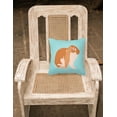 thumbnail image 2 of Carolines Treasures BB8136PW1414 English Lop Rabbit Blue Check Fabric Decorative Pillow, 14 x 14 in., 2 of 4