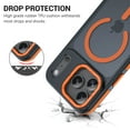 thumbnail image 5 of iPhone 17 Pro Case 6.3" - DOMAVER Magnetic Case Compatible with MagSafe | Translucent Matte Finish | Shockproof & Anti-Scratch Protection | for iPhone 17 Pro Case - Black/Orange, 5 of 7