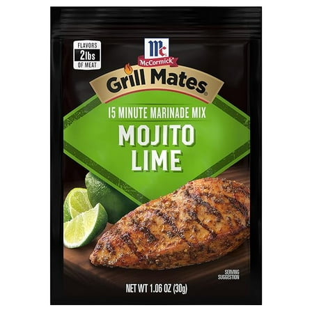 Pack of 2 McCormick Grill Mates Mojito Lime Marinade Mix, 1.06 oz