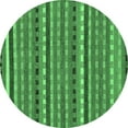 thumbnail image 1 of Ahgly Company Indoor Round Abstract Emerald Green Modern Area Rugs, 7' Round, 1 of 4