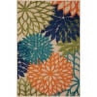 Nourison Tropical Oasis Indoor/Outdoor Modern Floral Multicolor 2'8" x 4' Area Rug, (3' x 4')