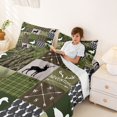 thumbnail image 5 of Manfei Country Style Bear Bed Sheets, Rustic Adventure Arrow Full Size Sheets, Green, 4pcs, 1 Flat Sheet, 1 Fitted Sheet and 2 Pillowcases, 5 of 6