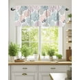 thumbnail image 2 of Curtain Valance for Windows,Ocean Coral Starfish Shell on White Kitchen Valances Rod Pocket Short Curtains,Colorful Underwater World Window Treatment Panel for Bedroom Bathroom 42"x12", 2 of 7