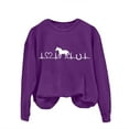 thumbnail image 3 of WCJM Horse Sweatshirt for Women Cute Heartbeat Shirts Long Sleeve Crew Neck Pullover Topss Horse Lover Gifts Women's Hoodless Sweatshirt Hoodie for Women, 3 of 4