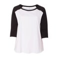 thumbnail image 2 of LAT Curvy Collection Women's Baseball Three-Quarter Sleeve Tee Size up to 4 - 26/28, 2 of 3