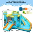 thumbnail image 4 of LAZY BUDDY Inflatable Bounce House with Water Slide, Indoor Outdoor Kids Bouncy Castle Water Park with Splash Pool, Jumping Area, Climbing Wall & Blower, 4 of 9