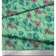 thumbnail image 3 of Soimoi Rayon Fabric Leaves & Floral Artistic Print Fabric by Yard 42 Inch Wide, 3 of 3