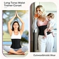 thumbnail image 5 of Vaslanda 2PCS Waist Trainer for Women Corset Shapewear Tummy Control Slimming Body Shaper, 5 of 6