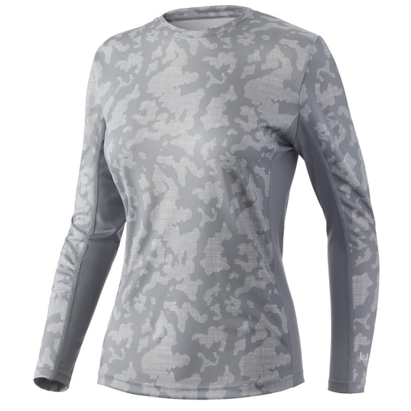 Huk Icon X Running Lakes Ls (Running Lakes - Overcast Grey, Medium)