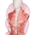 thumbnail image 1 of Uxcell Ruffle Lace Trims, Retro Organza Fabric Trim Tulle Decorative Ruffle Lace Border para costura DIY en rojo coral, 1 of 6