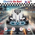 thumbnail image 4 of Licensed BMW Kids Electric Go Kart with Drift Mode, Dual 300W Motors, 36V Battery, Adjustable Seat & LED Lights, Akaber 2-Speed Drift Kart for Ages 6-12, 4 of 9
