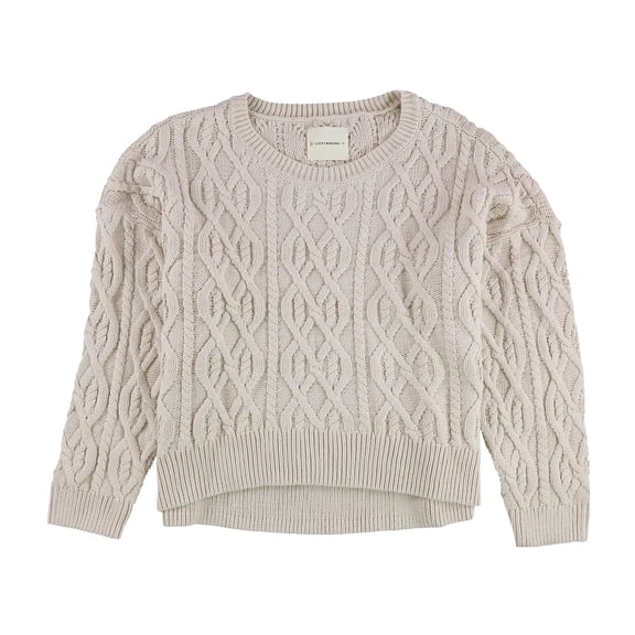 Lucky Brand Womens Acid Wash Pullover Sweater, Beige, XX-Large