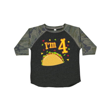 

Inktastic Im Four- Taco Birthday Party Gift Toddler Boy or Toddler Girl T-Shirt