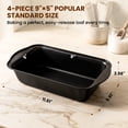 thumbnail image 2 of Kikcoin 4-Piece Loaf Pan Set, 9"*5" Non-Stick Baking Pan, Carbon Steel Bakeware, Easy Release &  Oven Safe  Meatloaf Pan for Banana Bread, Cake & Pastry Baking, 2 of 12