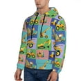 thumbnail image 2 of KLL Construction Machinery Print Mens Hoodie Long Sleeve Casual Pullover Hooded Sweatshirt Fashion Drawstring Hoodies with Pocket-3X-Large, 2 of 6